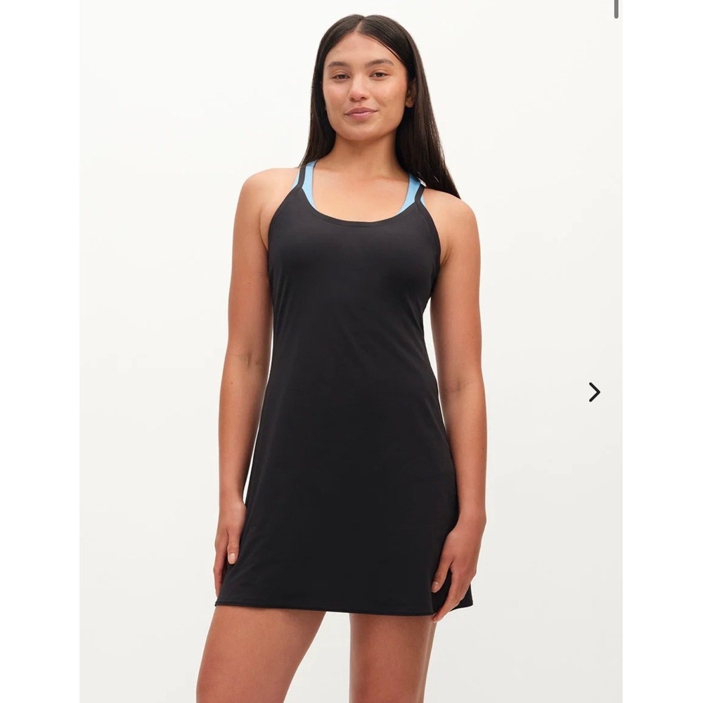 Outdoor Voices Black Exercise Dress T-Strap Athletic Mini Dress Small